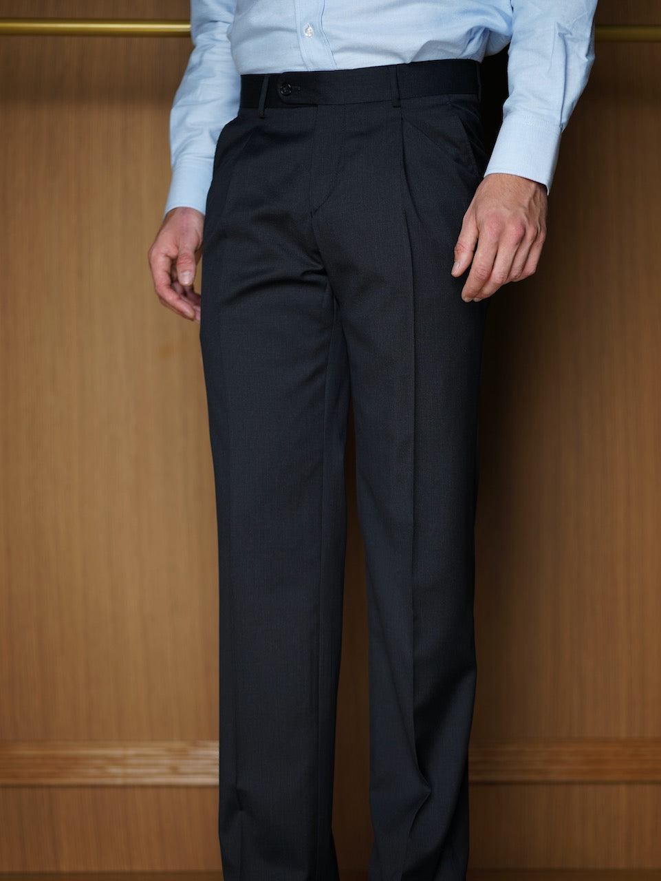 Pantalon laine Super 120 à pinces (Plusieurs coloris disponibles)