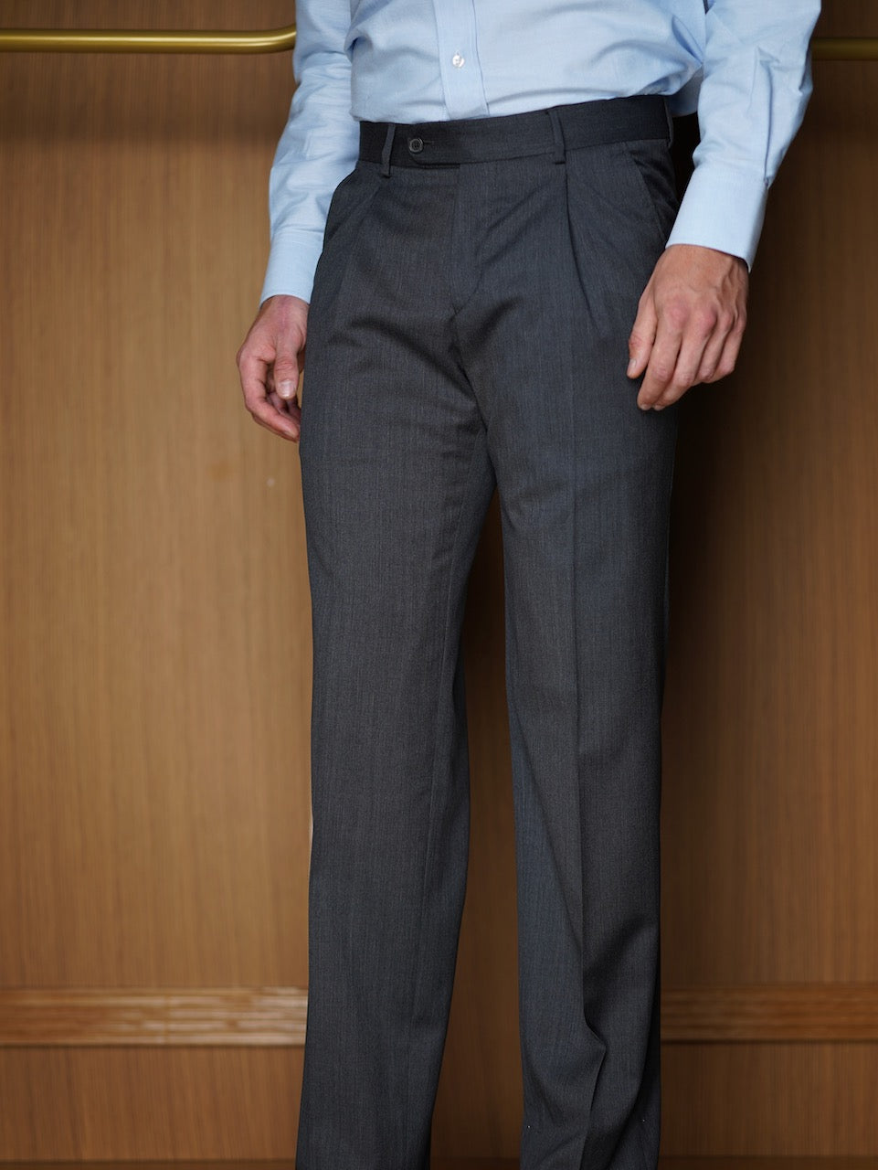 Pantalon laine Super 120 à pinces (Plusieurs coloris disponibles)