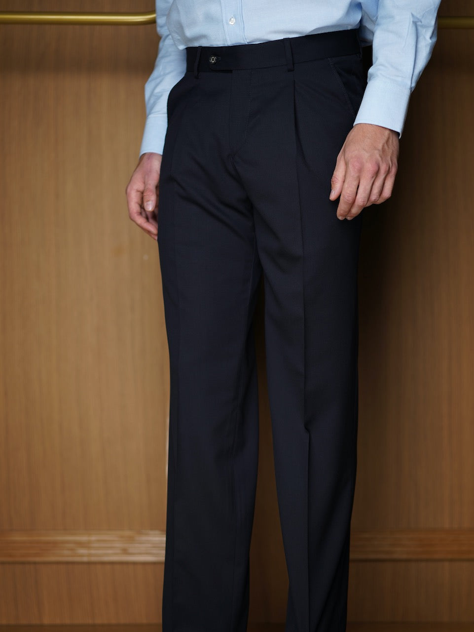 Pantalon laine Super 120 à pinces (Plusieurs coloris disponibles)