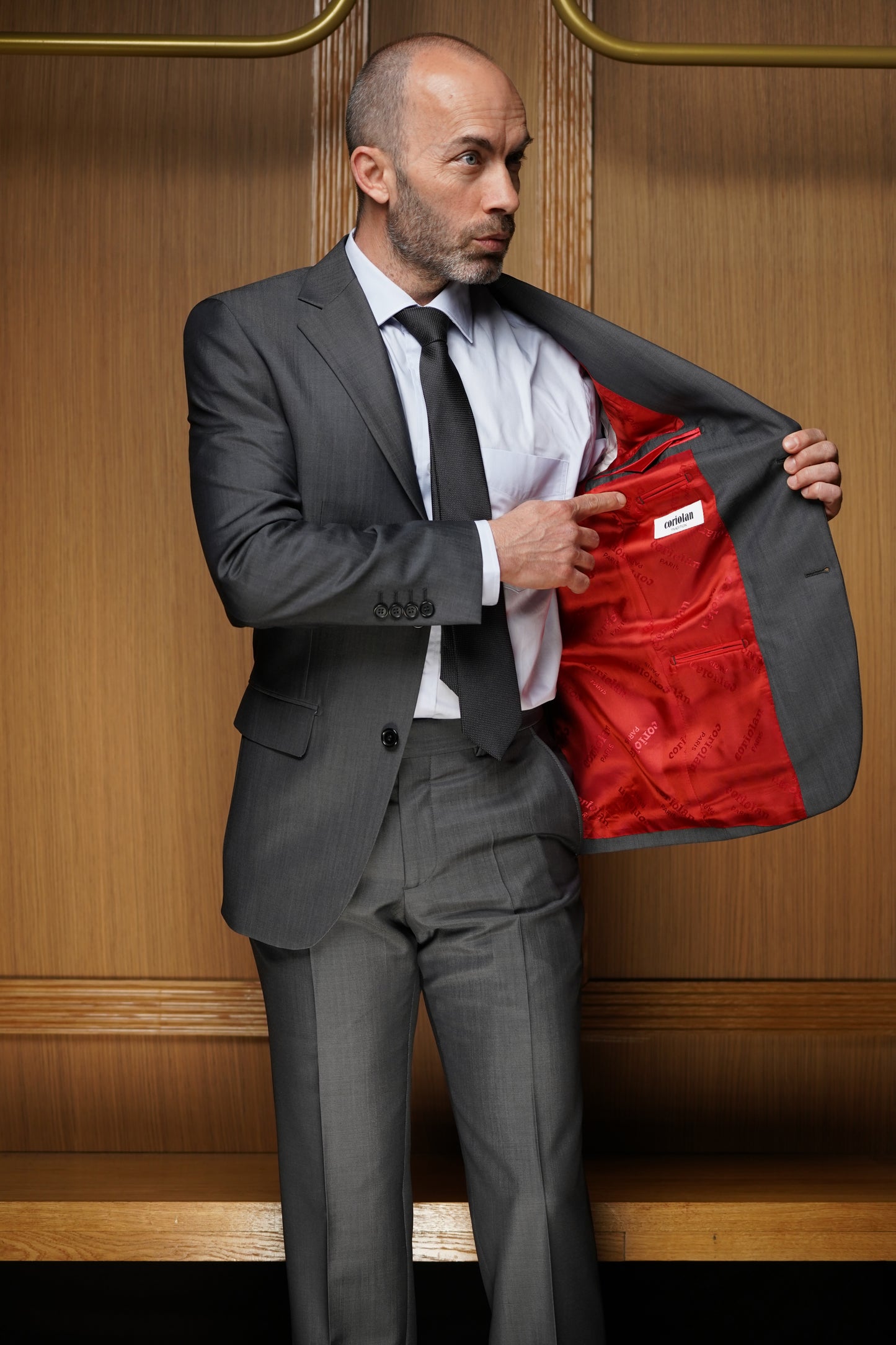Costume tradition gris acier CTE503