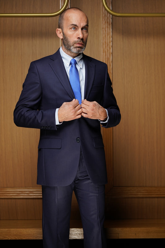 Costume tradition tissu caviar bleu CTH 602