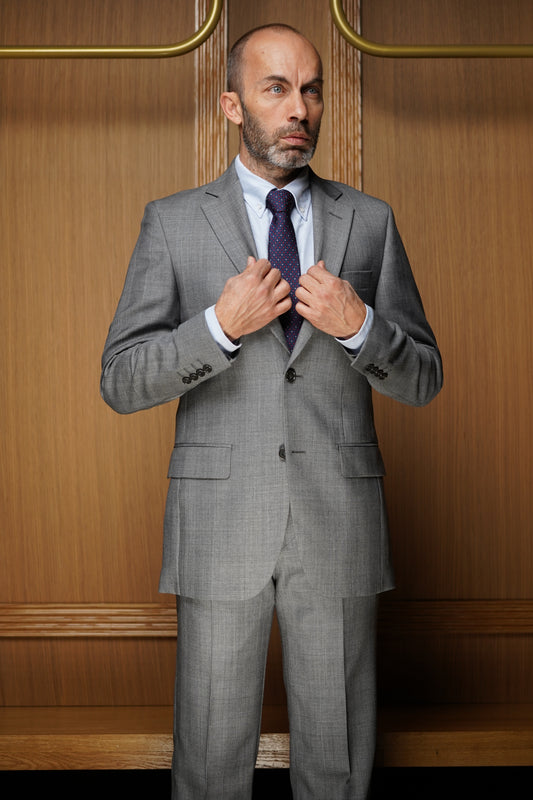 Costume tradition Prince de Galles gris moyen CTH603