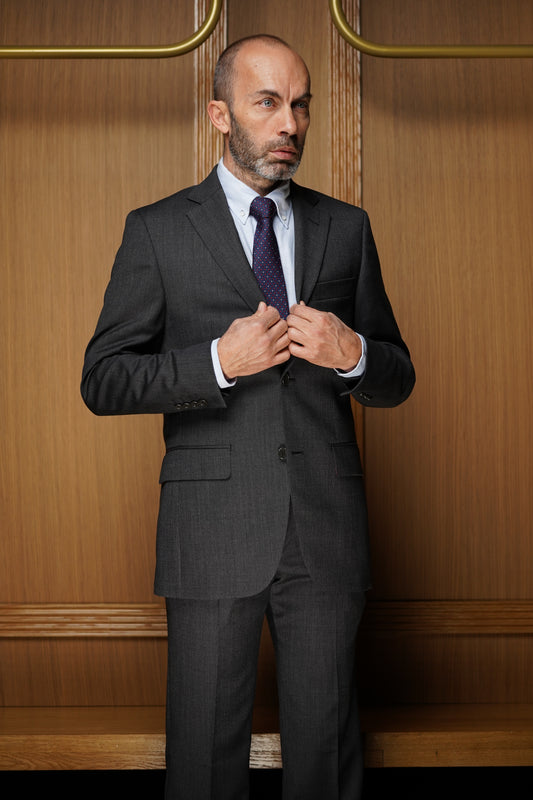 Costume tradition fil à fil Gris chiné CTH606