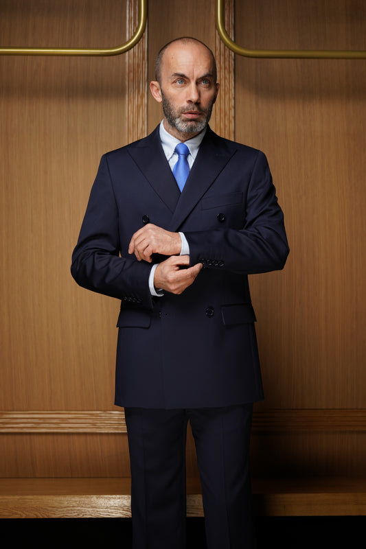 Costume Tradition croisé bleu marine CTHX2