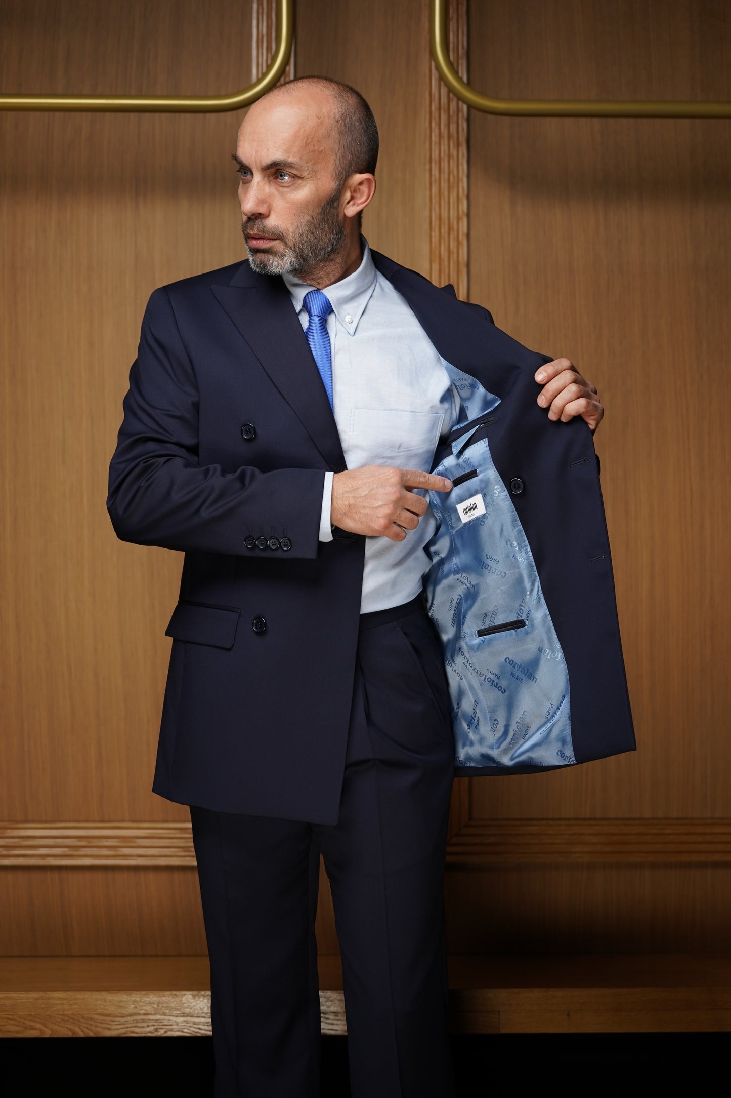 Costume Tradition croisé bleu marine CTHX2