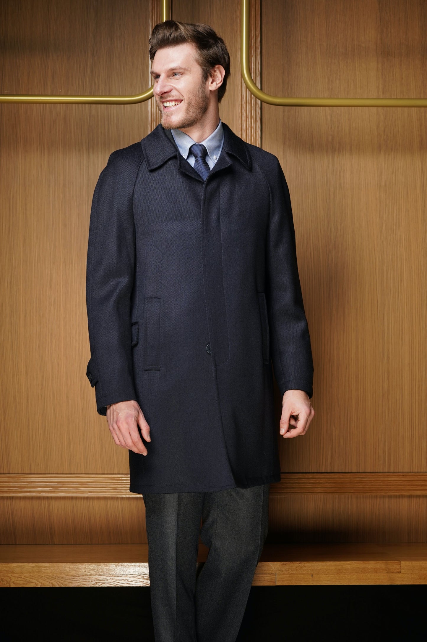 Manteau Raglan Dallas en Whipcord pure laine 🟢