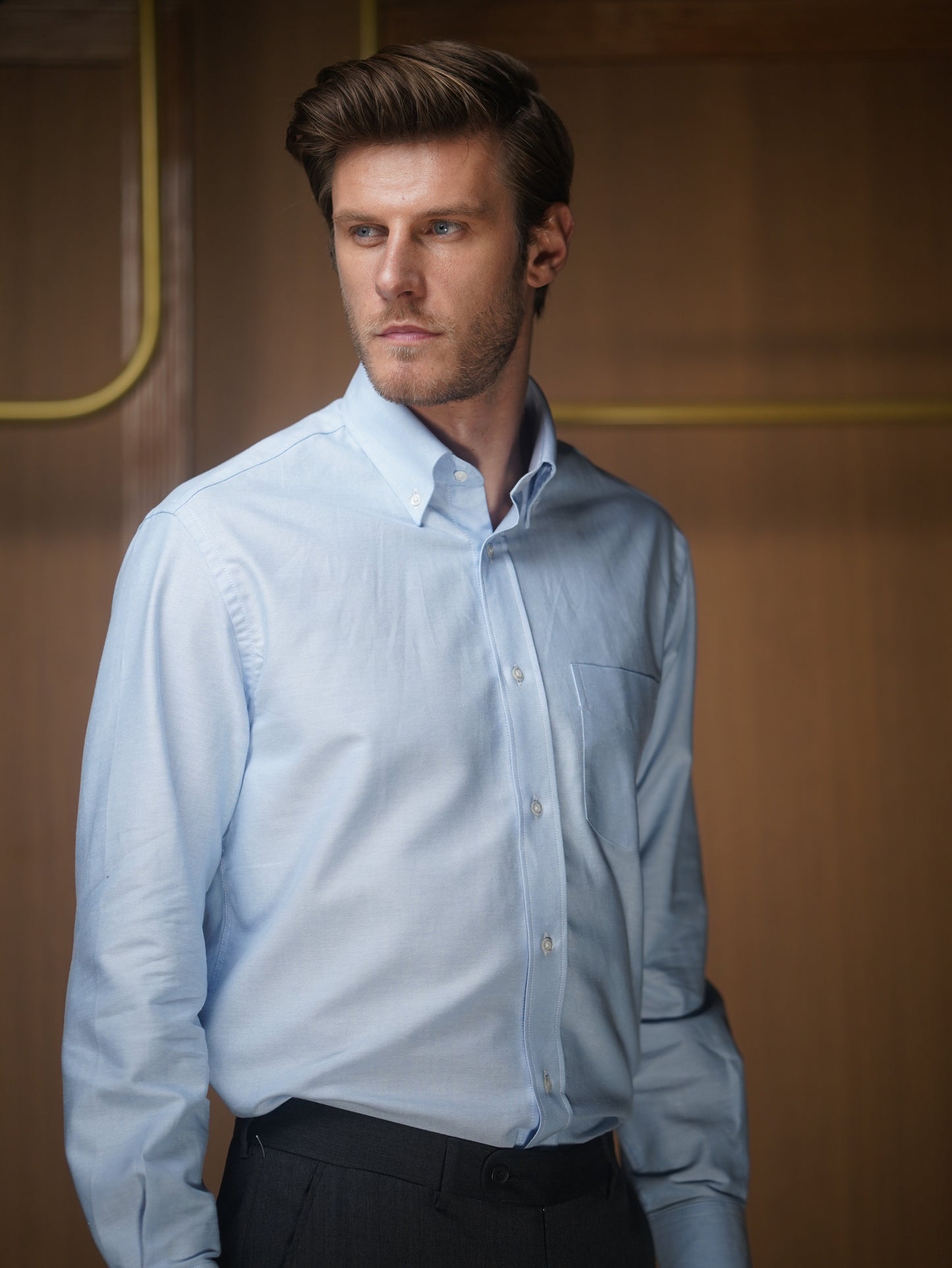 Chemise oxford pur coton col boutonné ( plusieurs coloris disponibles )