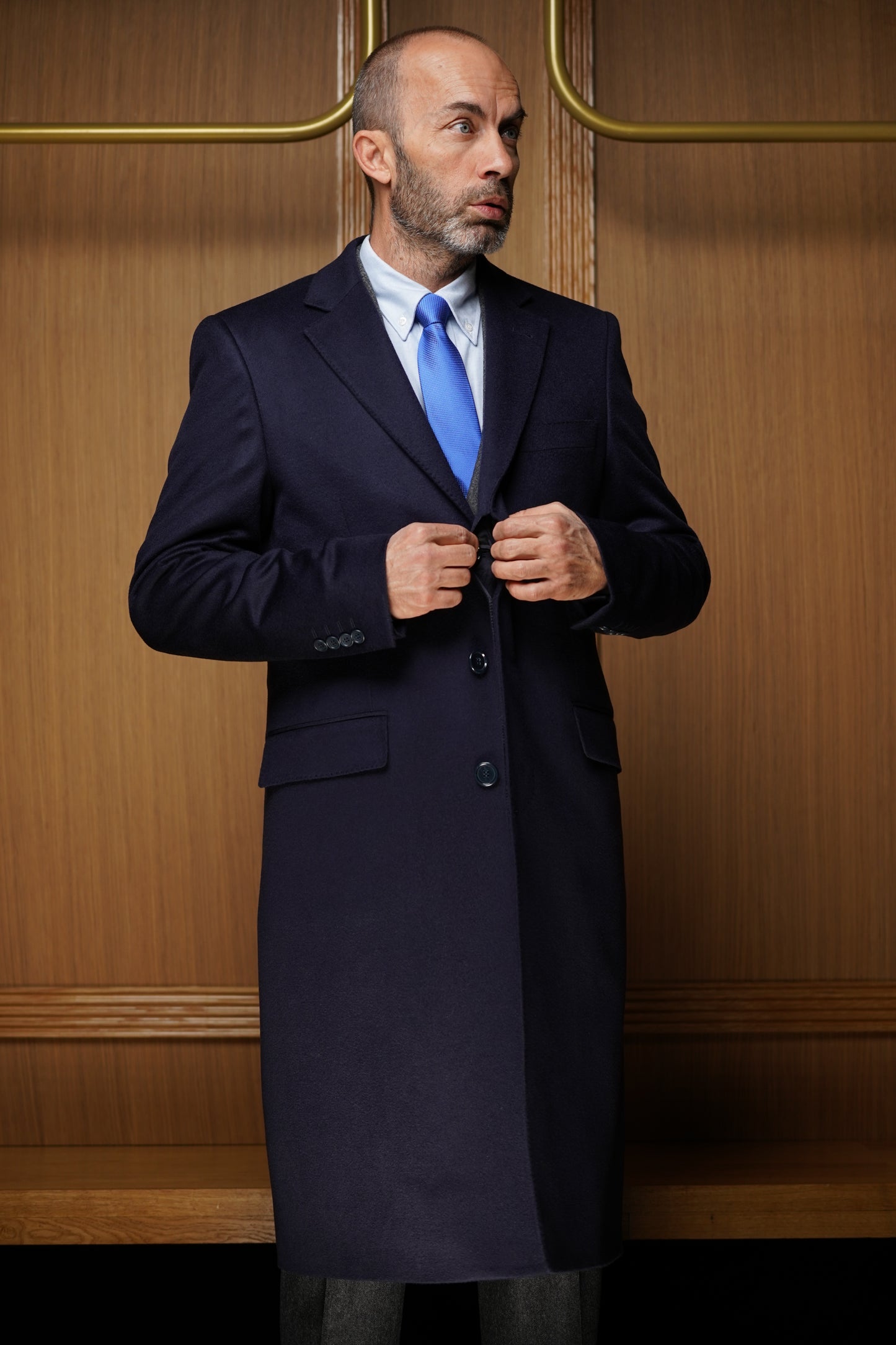 Manteau Pur cachemire bleu marine
