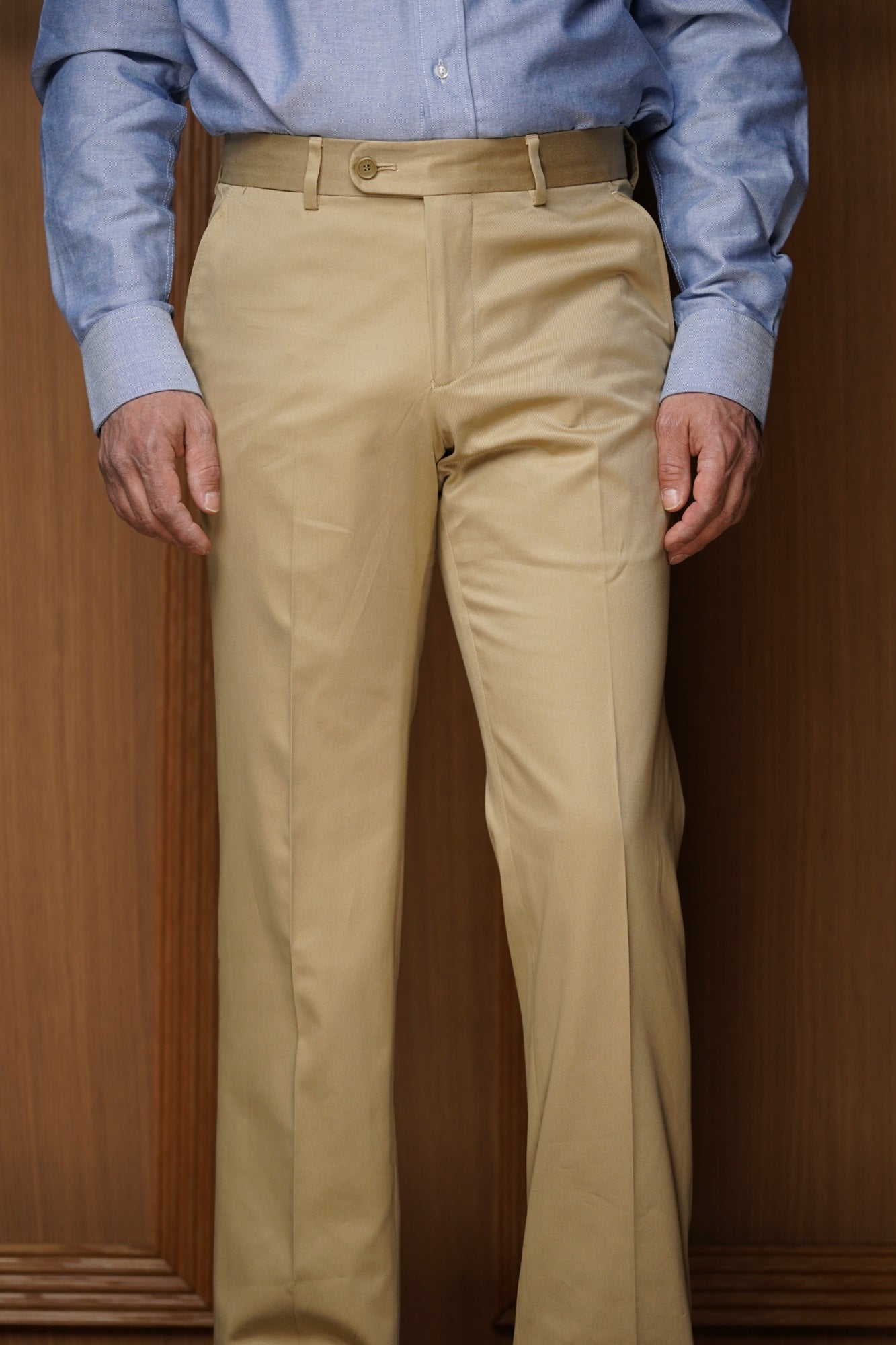 Pantalon pur coton sans pinces (Plusieurs coloris disponibles)