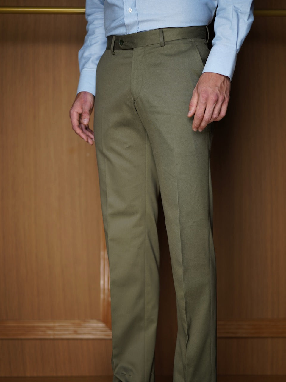 Pantalon pur coton sans pinces (Plusieurs coloris disponibles)