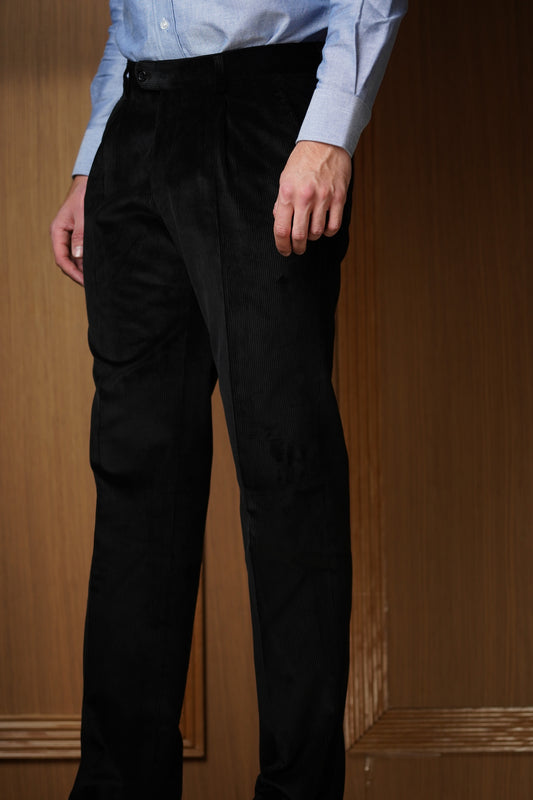 Pantalon en velours lourd à pinces