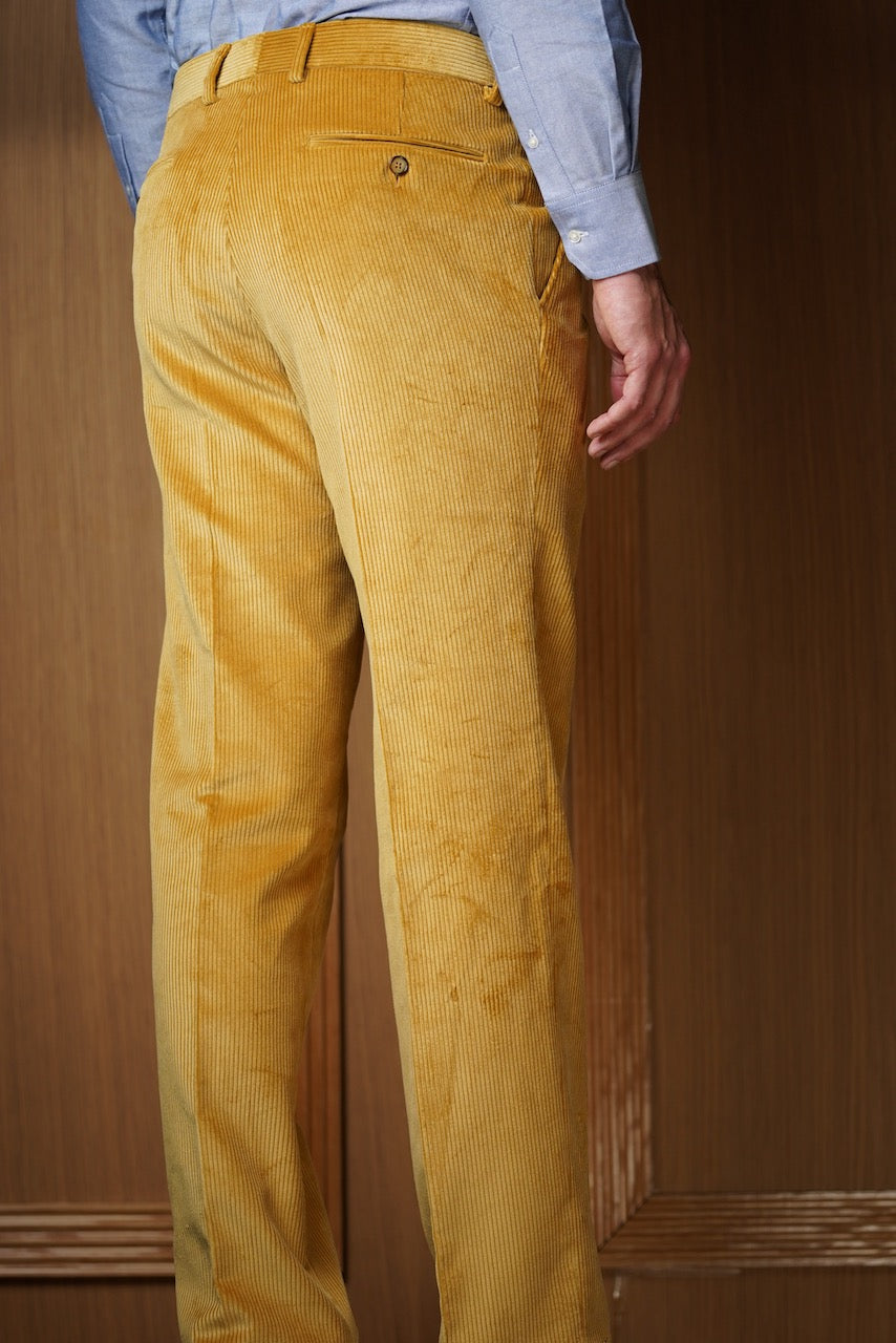 Pantalon en velours lourd à pinces 🔵