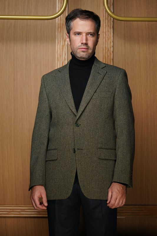 Veste Tradition tweed huddersfield vert foncé VTH 302