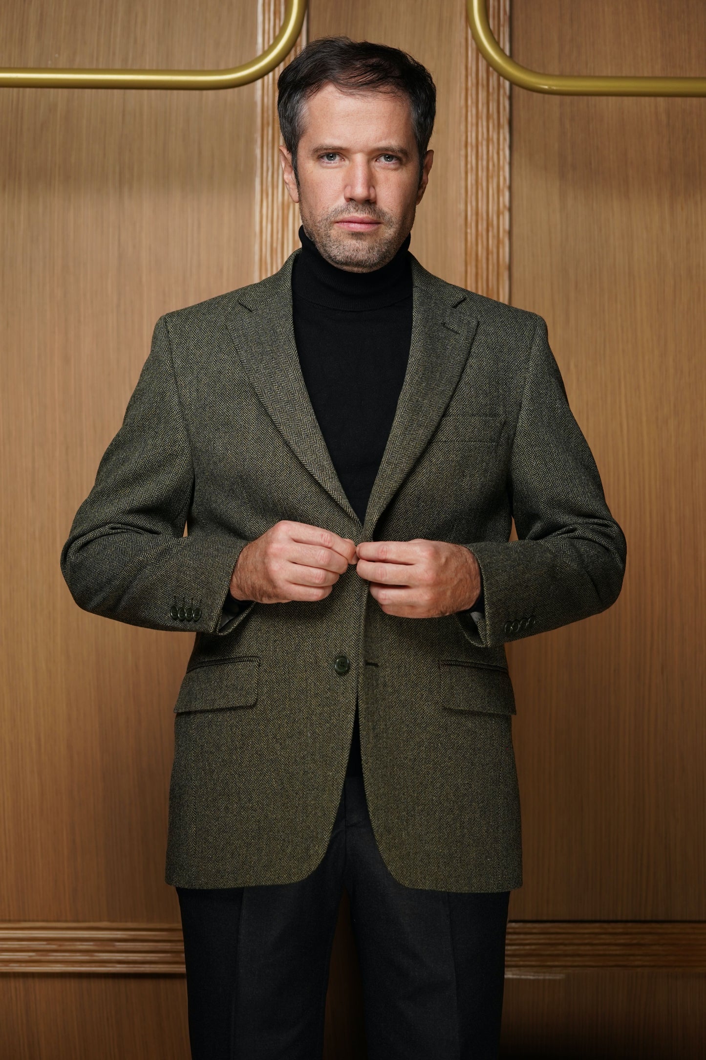 Veste Tradition tweed huddersfield vert foncé VTH 302