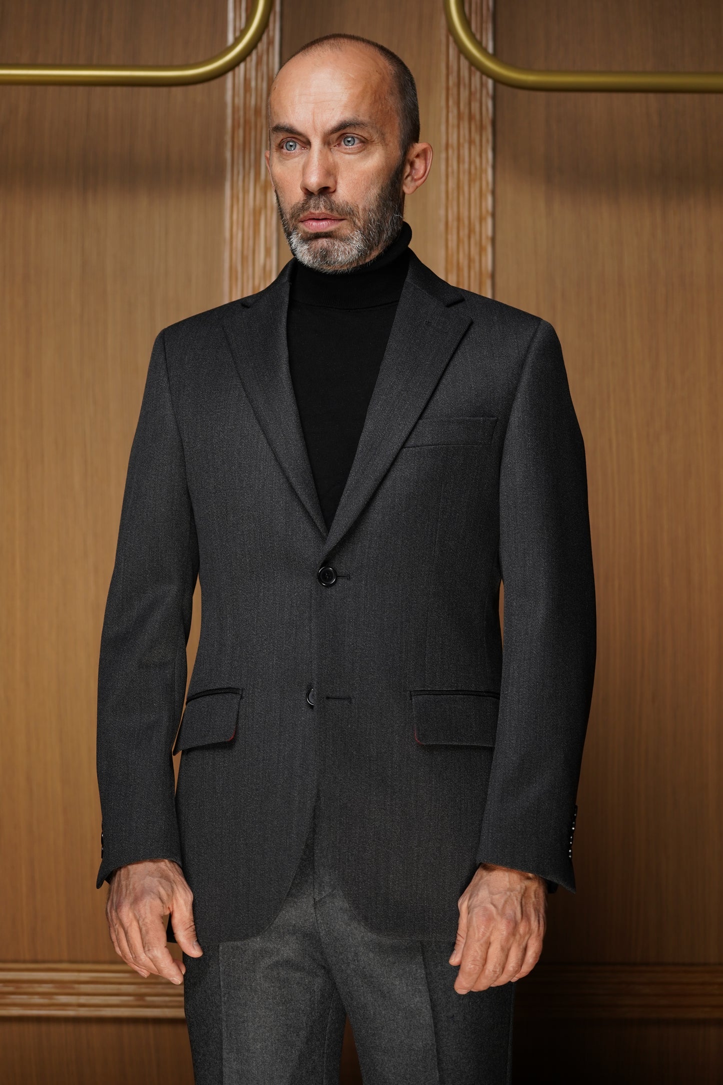 Veste tradition en whipcord grise VTH308