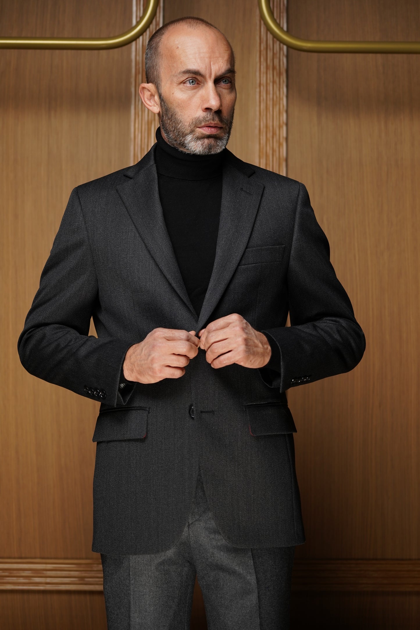 Veste tradition en whipcord grise VTH308