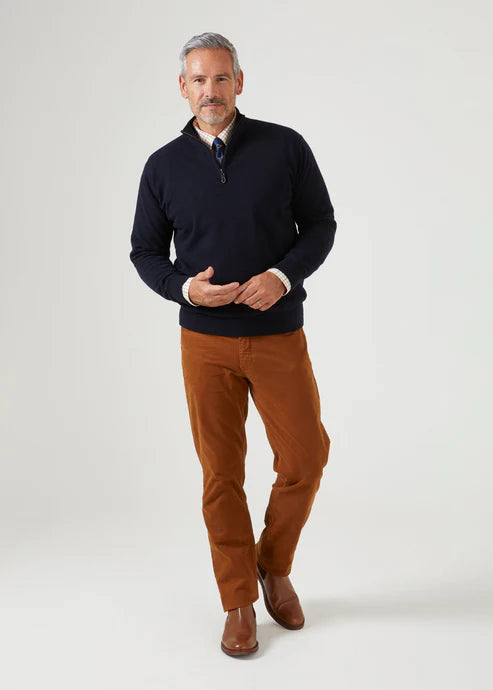 Pull Alan Paine Col zippé 100 % laine lambswool