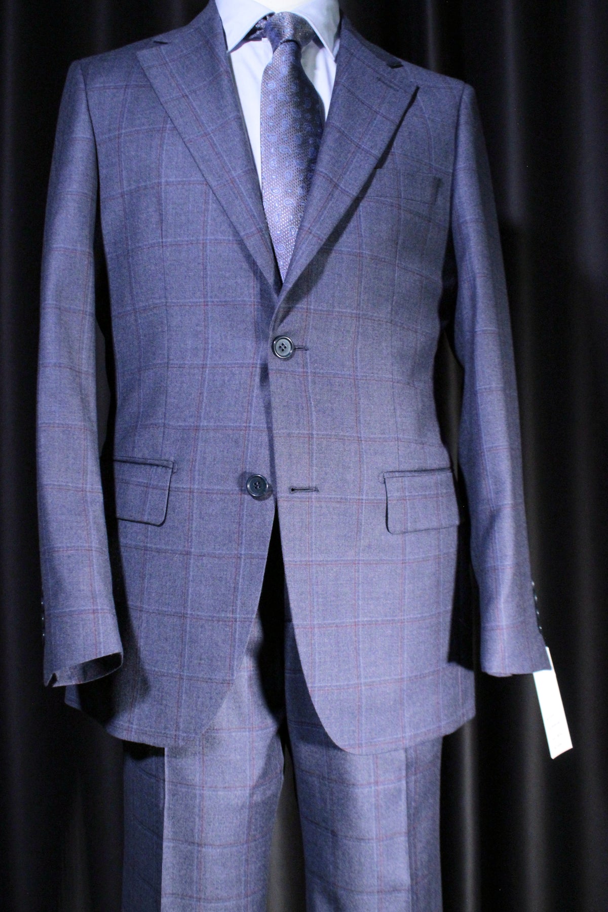 Costume tradition en Flanelle bleu carreaux CH707