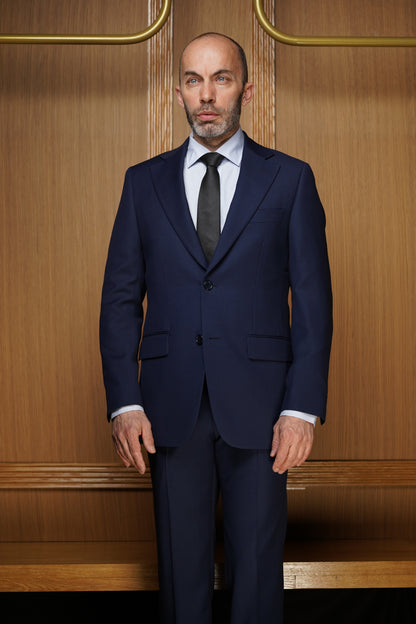 Costume bleu marine tissage sergé fin CTE606