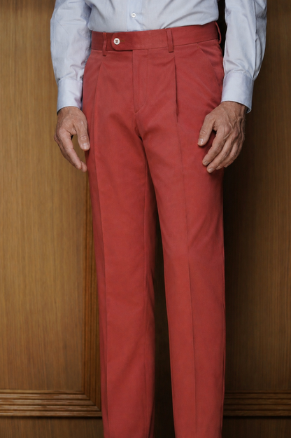 Pantalon pur coton à pinces (Plusieurs coloris disponibles)