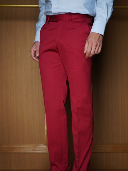 Pantalon pur coton sans pinces (Plusieurs coloris disponibles)
