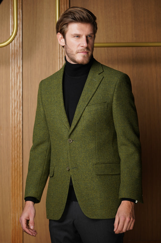 Veste verte pure laine VH713