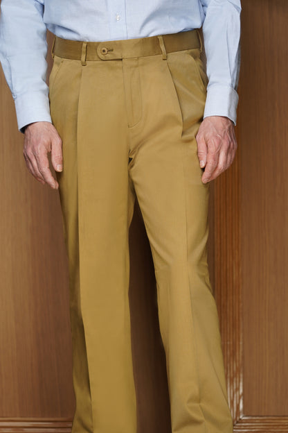 Pantalon pur coton à pinces