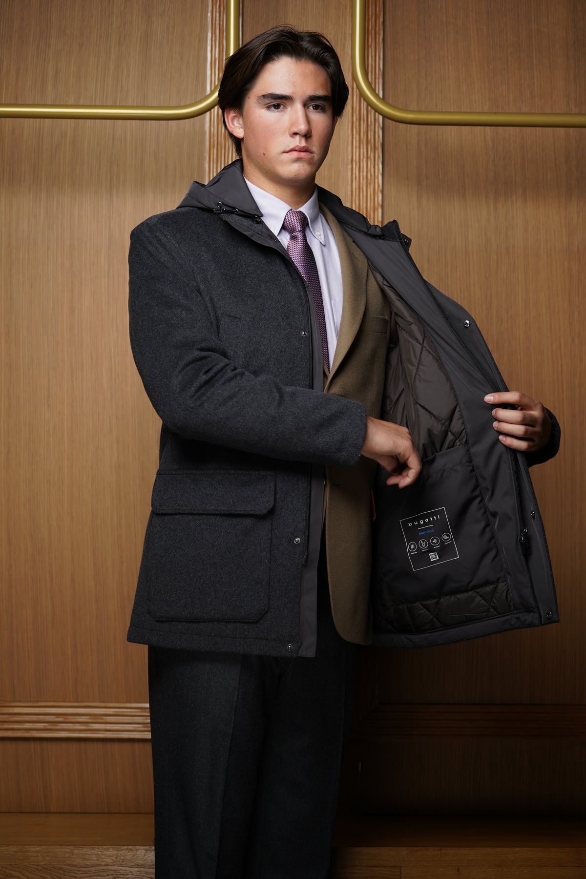 Parka Bugatti lainage Gris