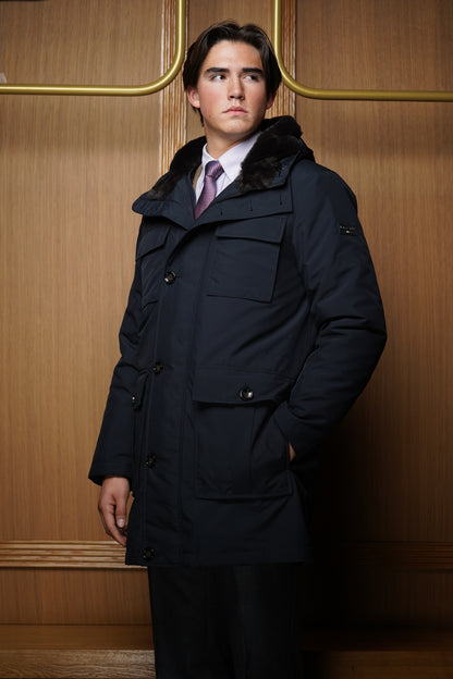 Parka Bugatti rain serie bleu / doublure amovible