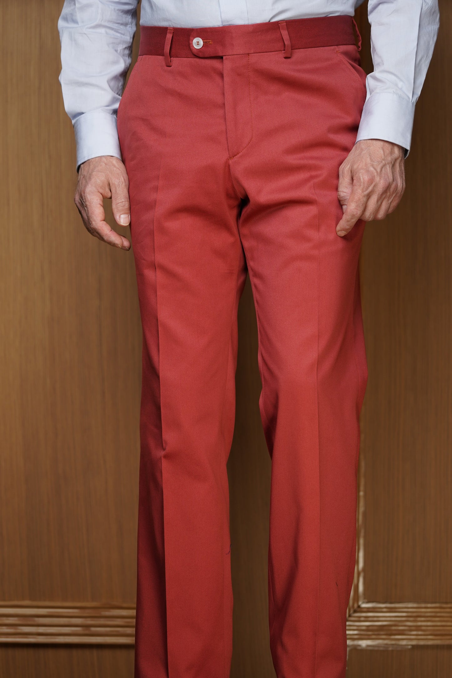 Pantalon pur coton sans pinces (Plusieurs coloris disponibles)