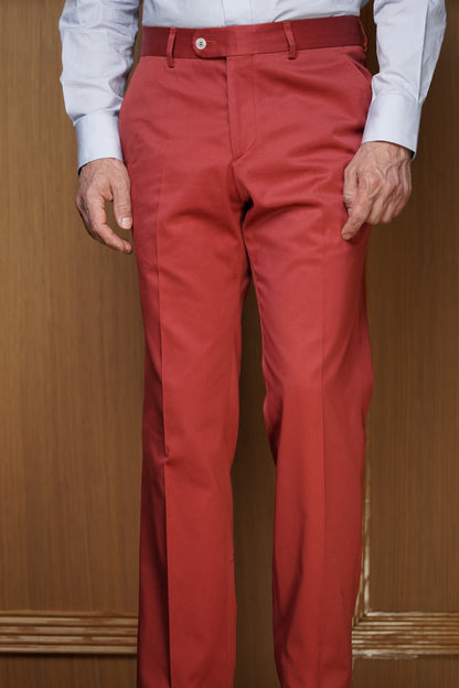 Pantalon pur coton sans pinces (Plusieurs coloris disponibles)