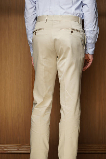 Pantalon pur coton sans pinces (Plusieurs coloris disponibles)