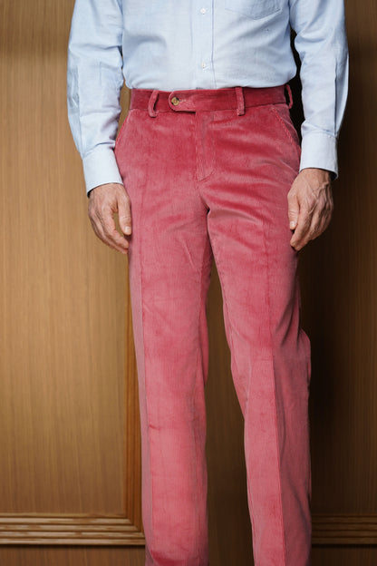 Pantalon en velours sans pinces épaisseur classique