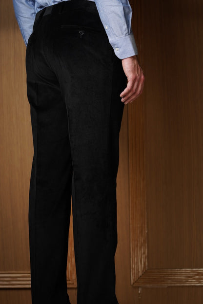 Pantalon en velours à pinces épaisseur classique 🔵
