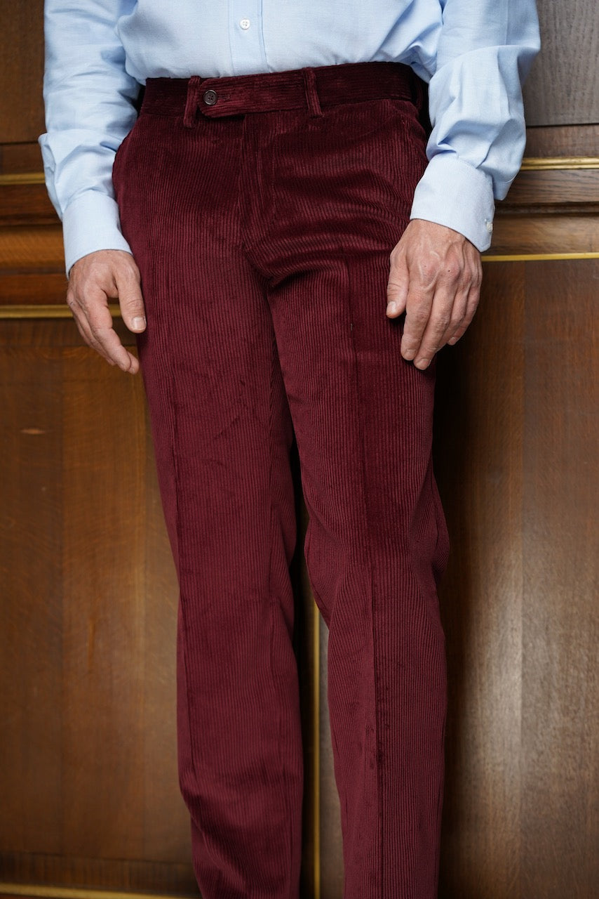 Pantalon en velours sans pinces épaisseur classique 🔵