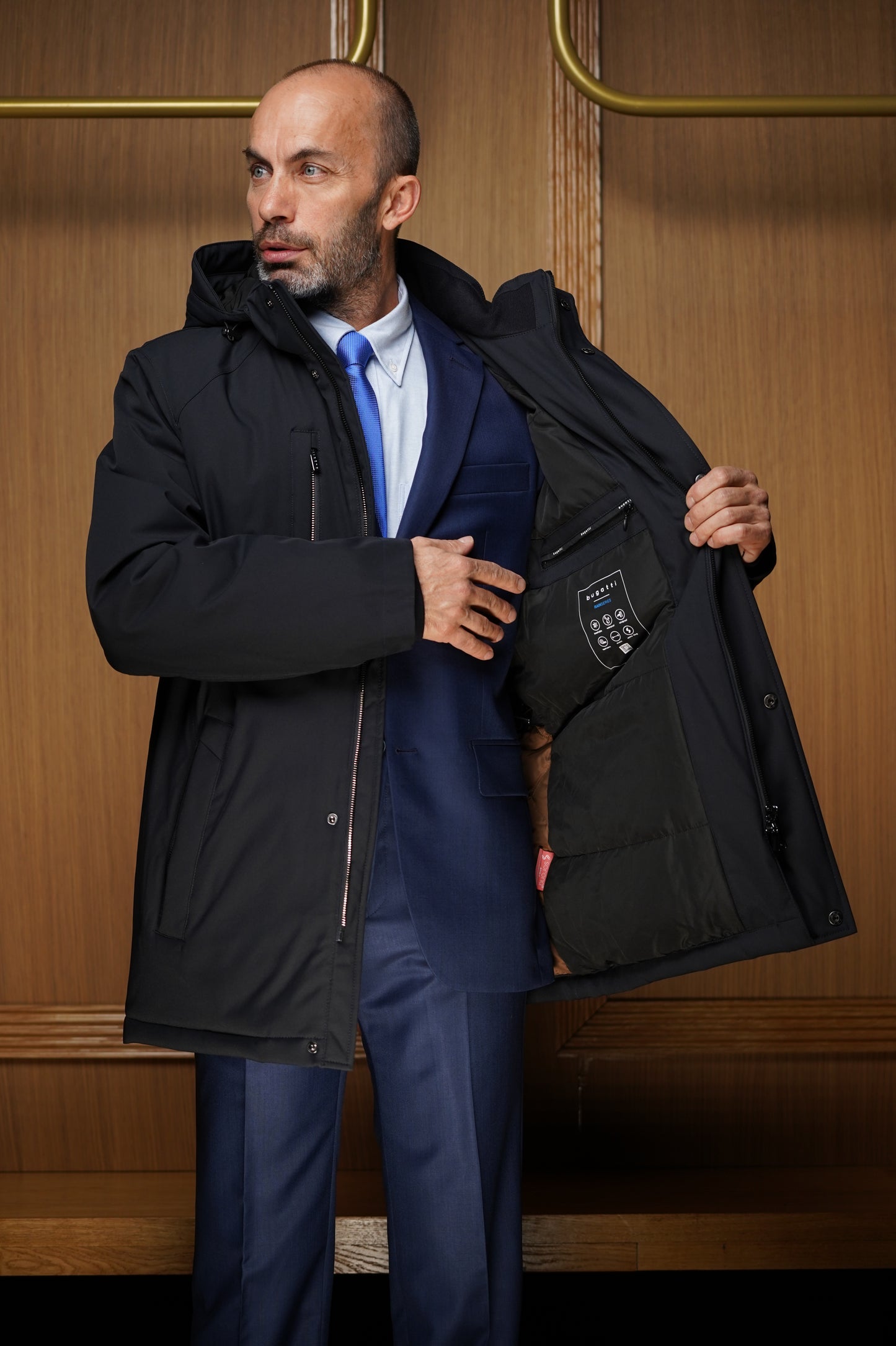 Parka Bugatti Rain serie Bleu Marine