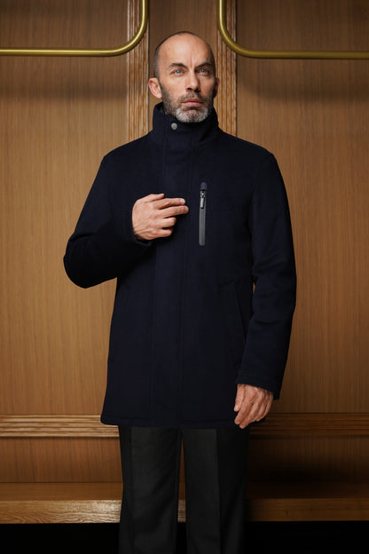 Parka Bugatti lainage bleu marine