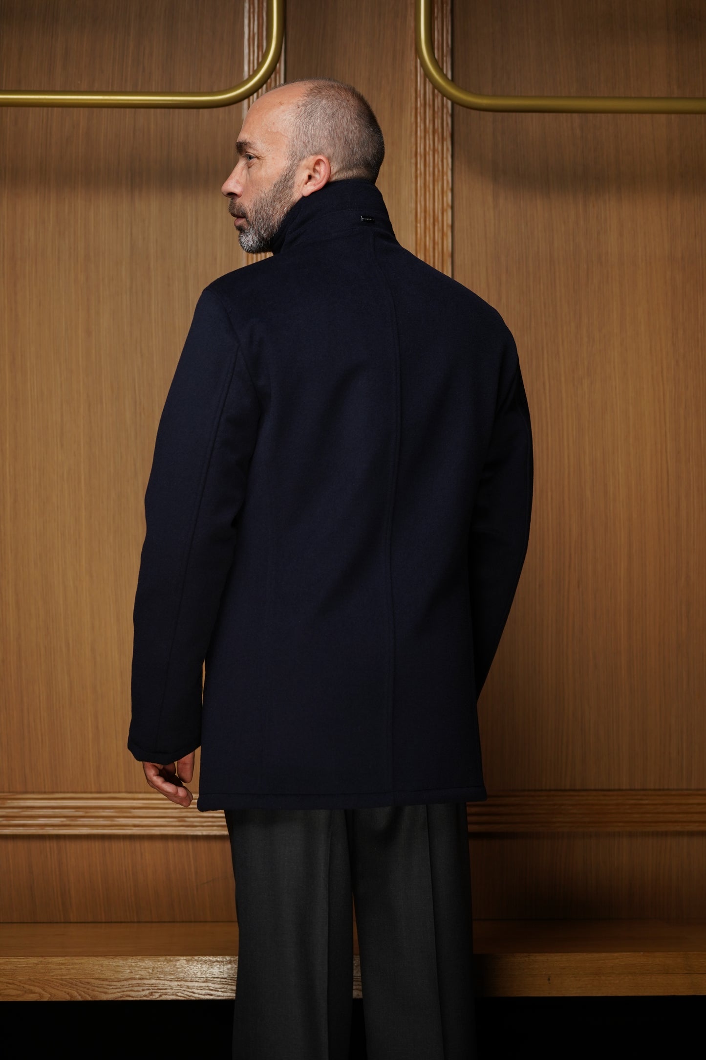 Parka Bugatti lainage bleu marine