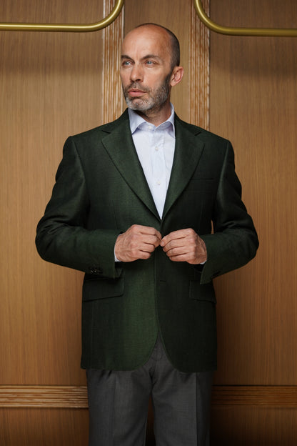 Veste verte à chevrons non doublée VE 603