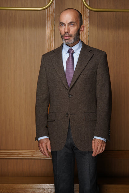 Veste tradition pur cachemire marron VH701