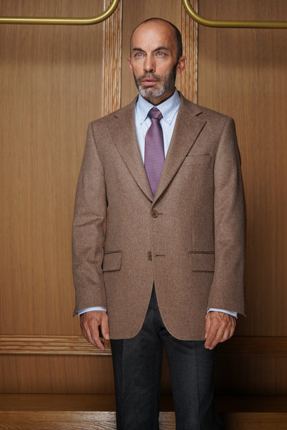 Veste tradition pur cachemire marron clair VH702