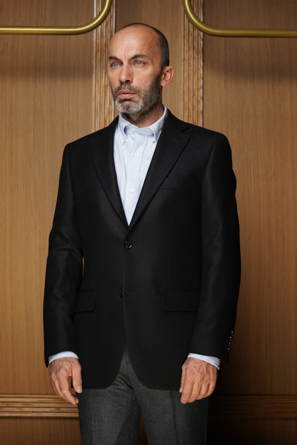 Veste Tradition noire pur cachemire VTH601