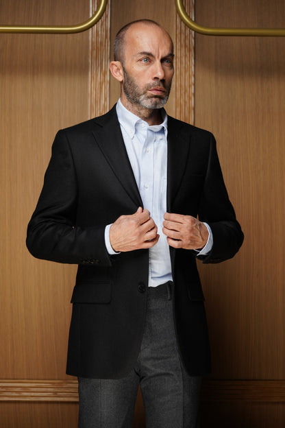 Veste Tradition noire pur cachemire VTH601