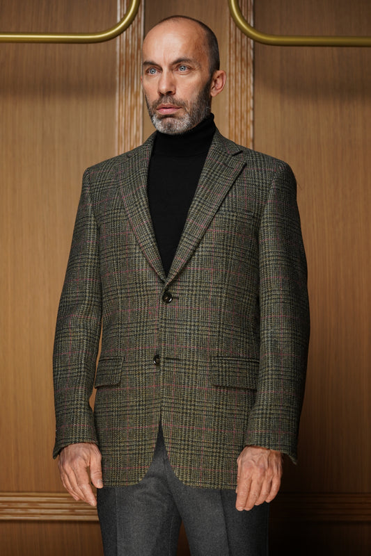 Veste tradition verte Prince de Galles VTH606