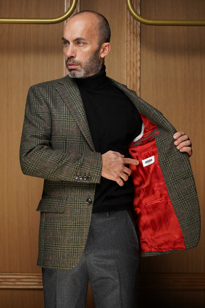 Veste tradition verte Prince de Galles VTH606