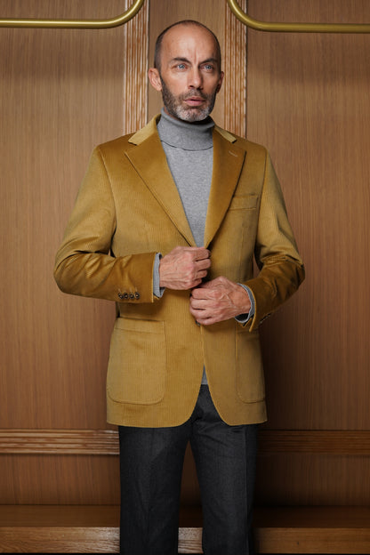 Veste en velours ocre doré VV1