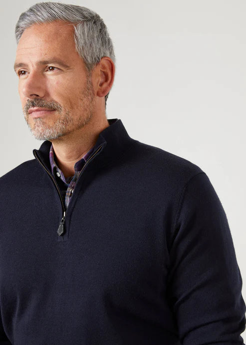 Pull Alan Paine Col zippé 100 % laine lambswool